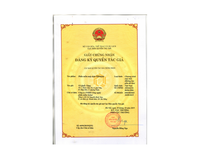 Chứng nhận 1